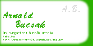 arnold bucsak business card